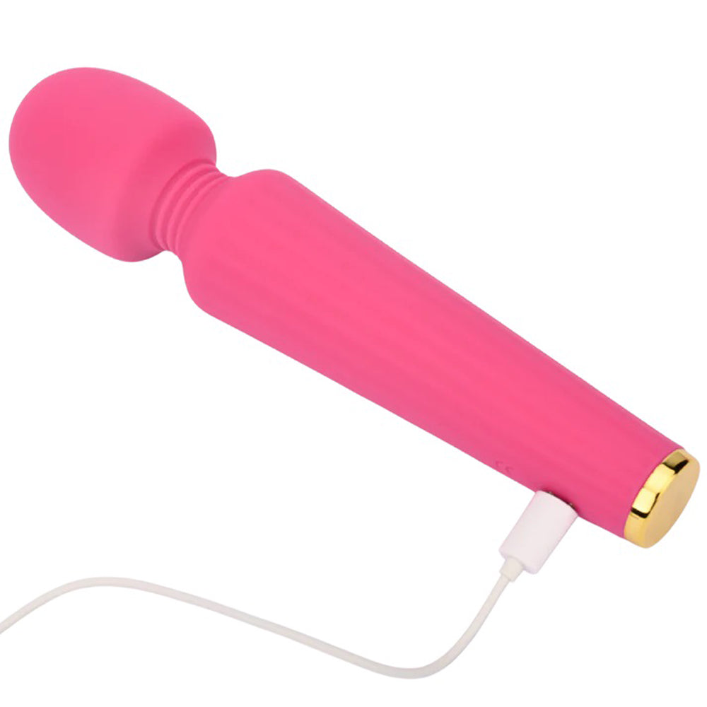 Intimately GG The GG Wand Pink Silicone Cordless Vibrator with Gold Accents