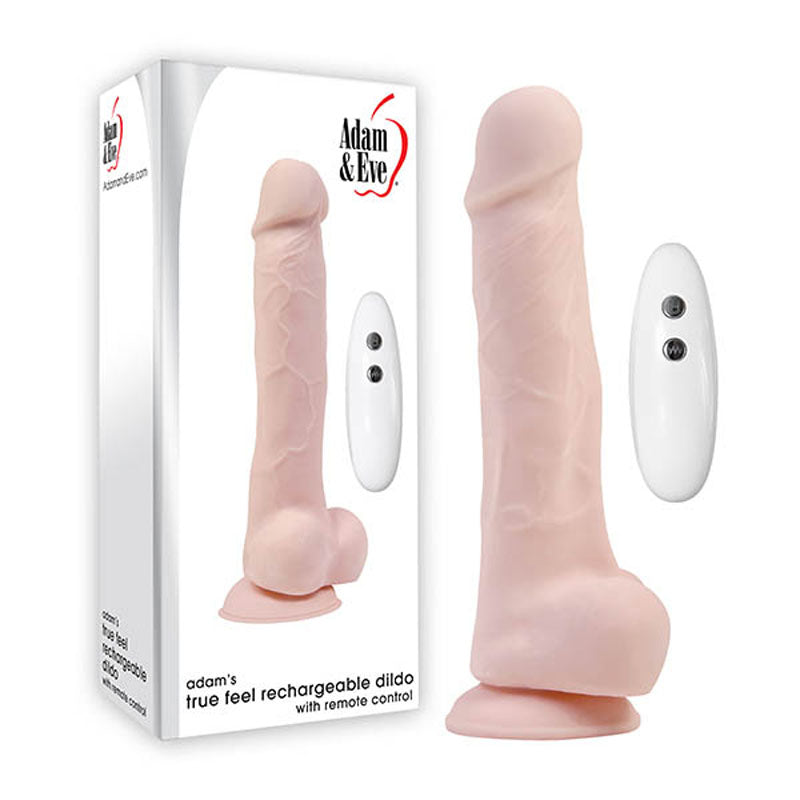 Adam & Eve Adam's True Feel (USB Rechargeable) 7 Inch Vibrating Dildo