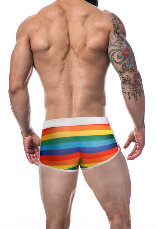Cut 4 Men Athletic Trunk Rainbow Color Size XL