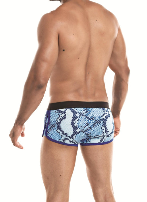 Cut 4 Men Athletic Trunk Snake Blue X Large