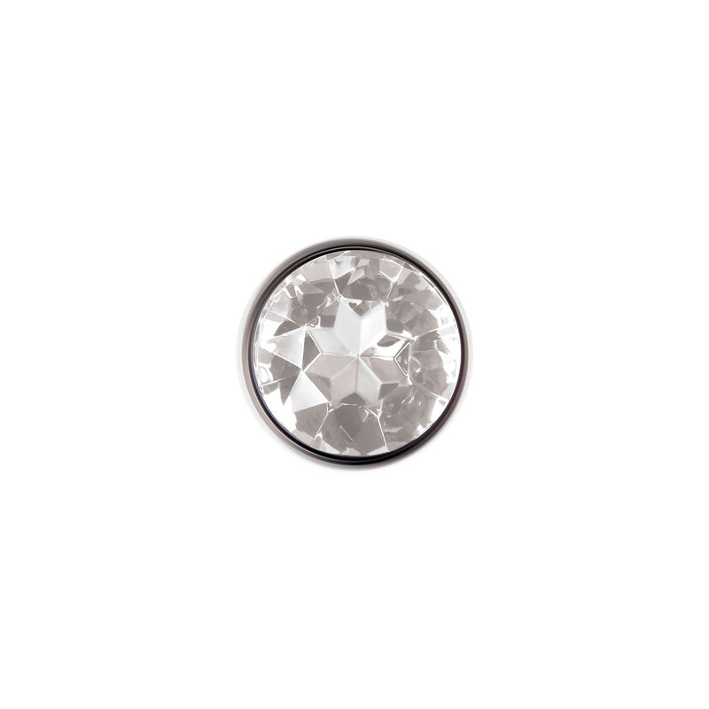 Adam & Eve Clear Gem Large – Metal 9.5 cm Butt Plug