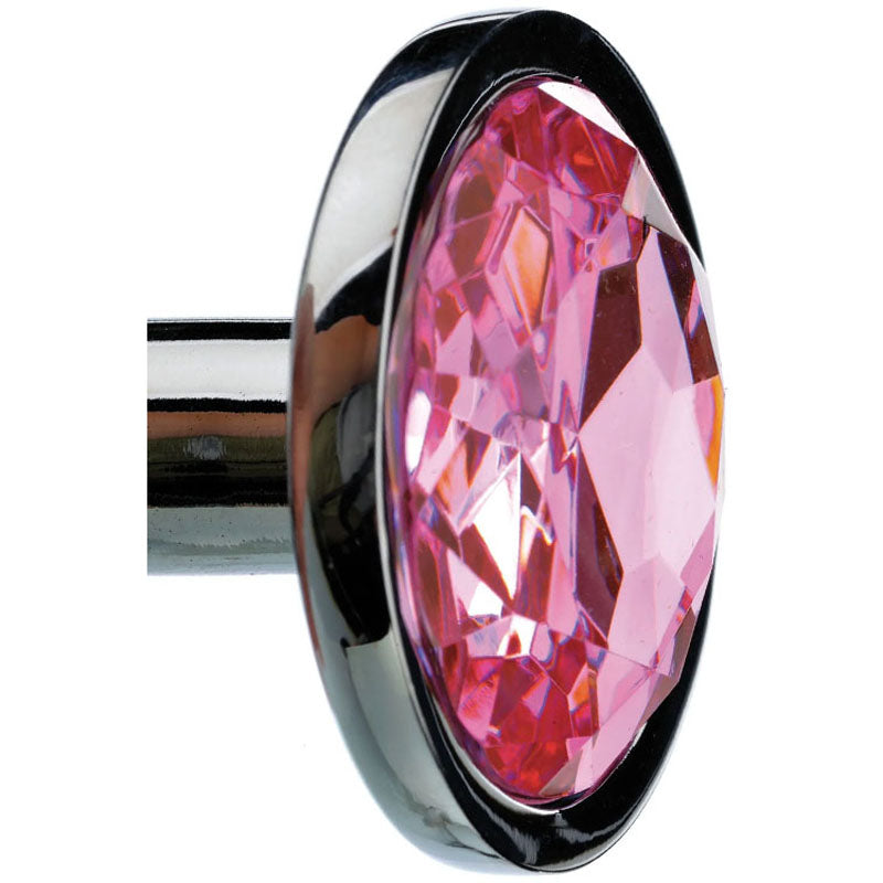 Adam & Eve Gem Anal Plug (Silver) – Medium Metal Butt Plug 8.2 cm