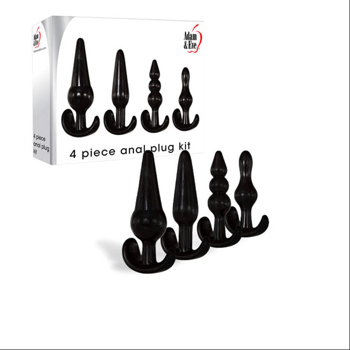 Adam & Eve 4 Piece Butt Plug Kit – Set of 4 Sizes Butt Plugs