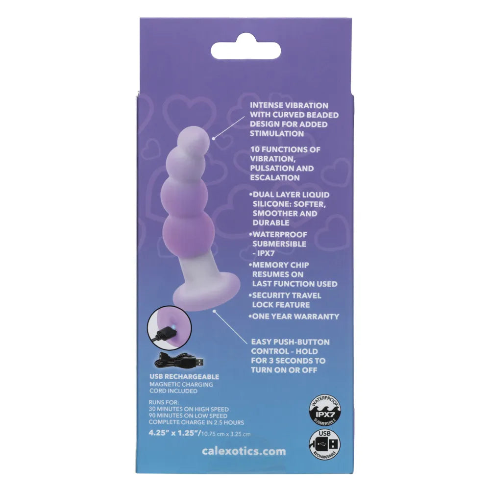 Lavender Haze Beaded Curved Probe (Purple) – 4.25" Vibrator