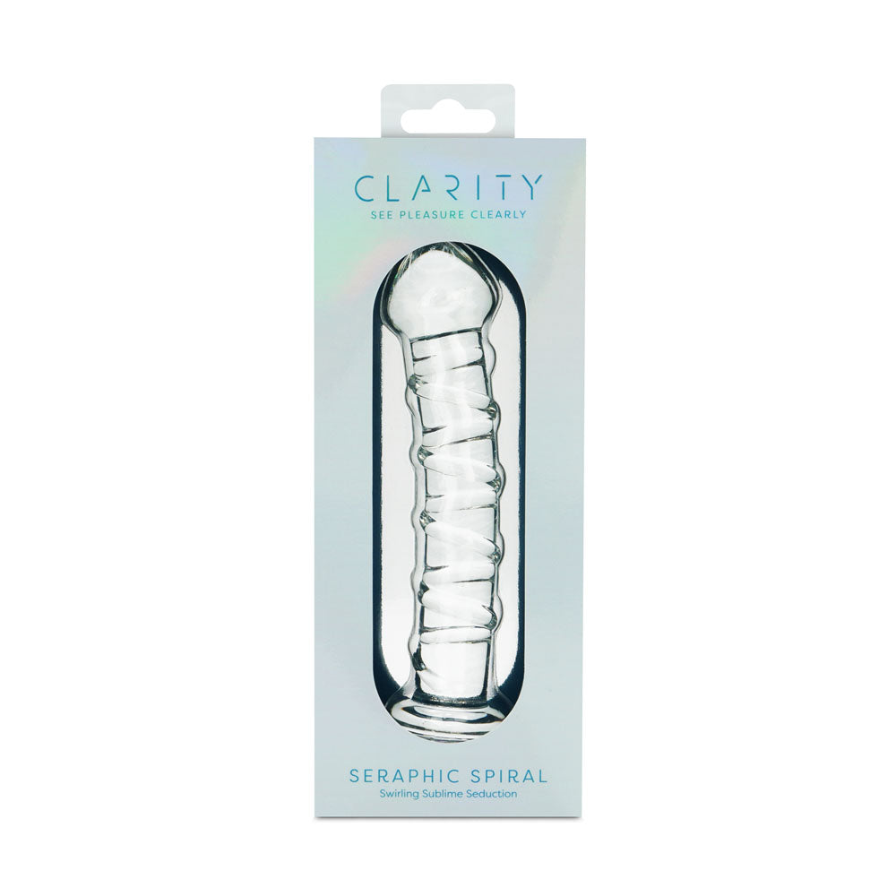 Seraphic Spiral – Hand-Blown Borosilicate Glass Dildo 160mm
