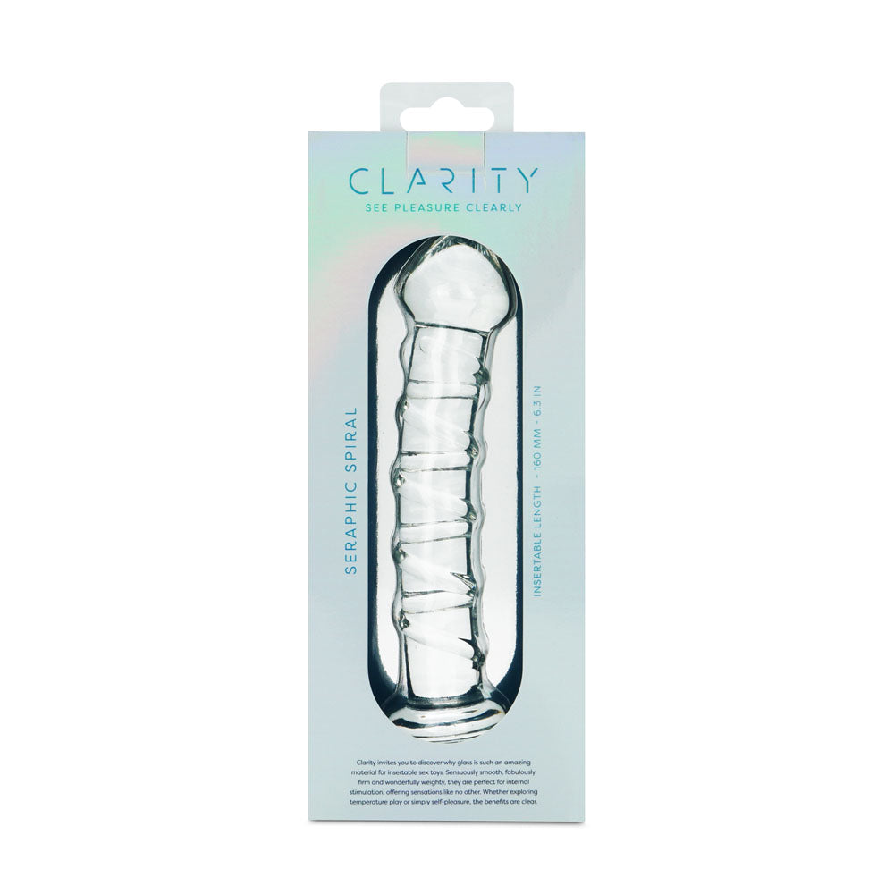 Seraphic Spiral – Hand-Blown Borosilicate Glass Dildo 160mm
