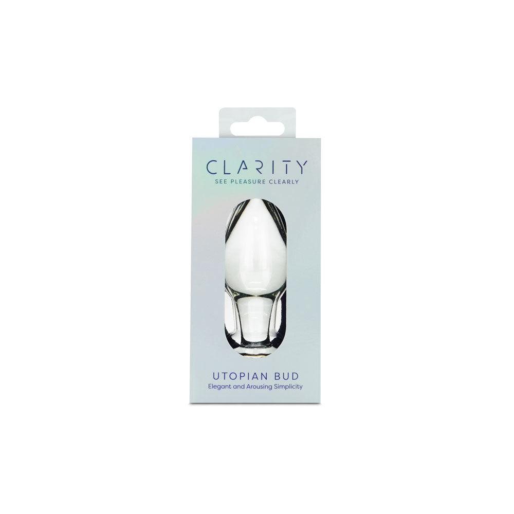 Utopian Bud Glass Butt Plug – Handcrafted 3.5 Inch Borosilicate Glass Plug