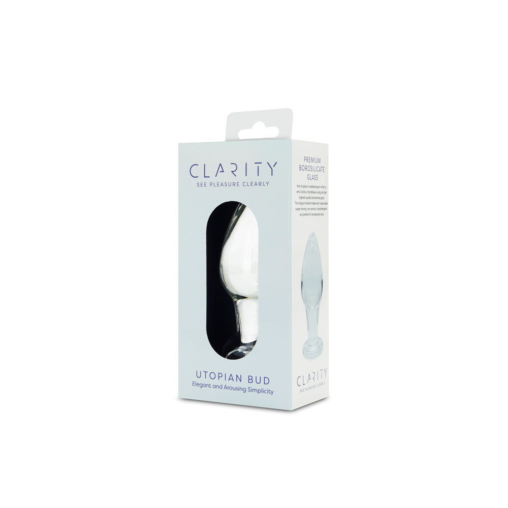 Utopian Bud Glass Butt Plug – Handcrafted 3.5 Inch Borosilicate Glass Plug