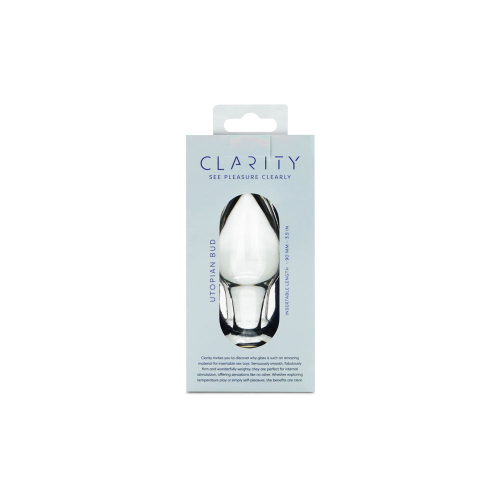 Utopian Bud Glass Butt Plug – Handcrafted 3.5 Inch Borosilicate Glass Plug