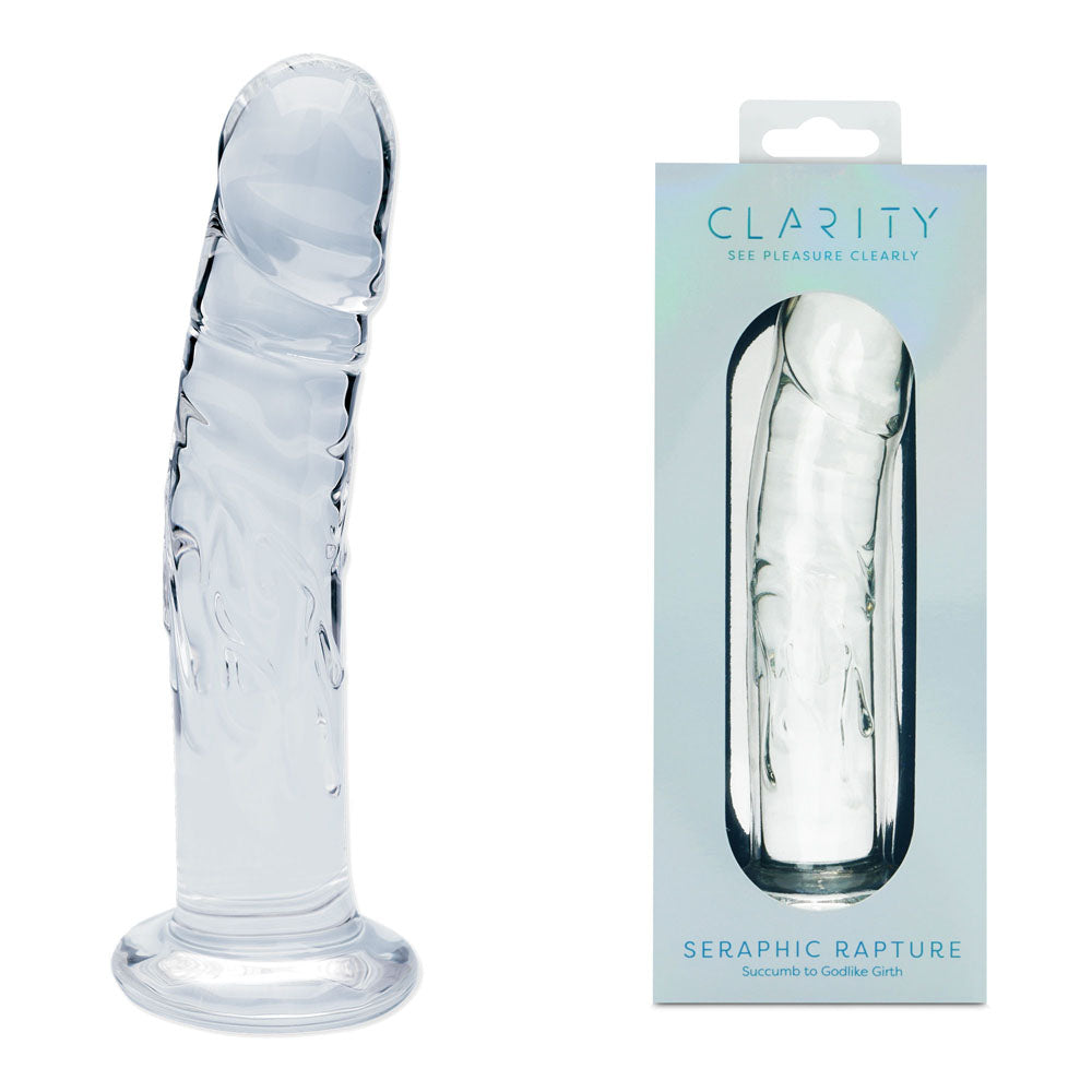 Seraphic Rapture – Handblown Borosilicate Glass 7 Inch Sculpted Dildo