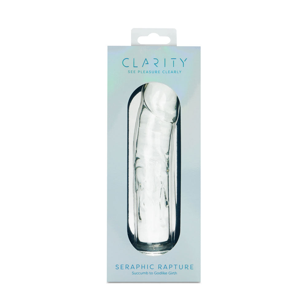 Seraphic Rapture – Handblown Borosilicate Glass 7 Inch Sculpted Dildo