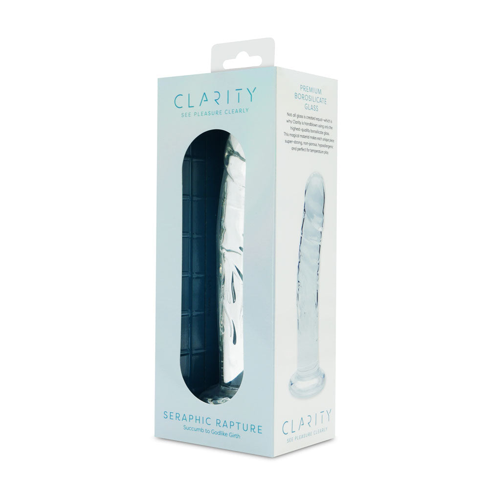 Seraphic Rapture – Handblown Borosilicate Glass 7 Inch Sculpted Dildo