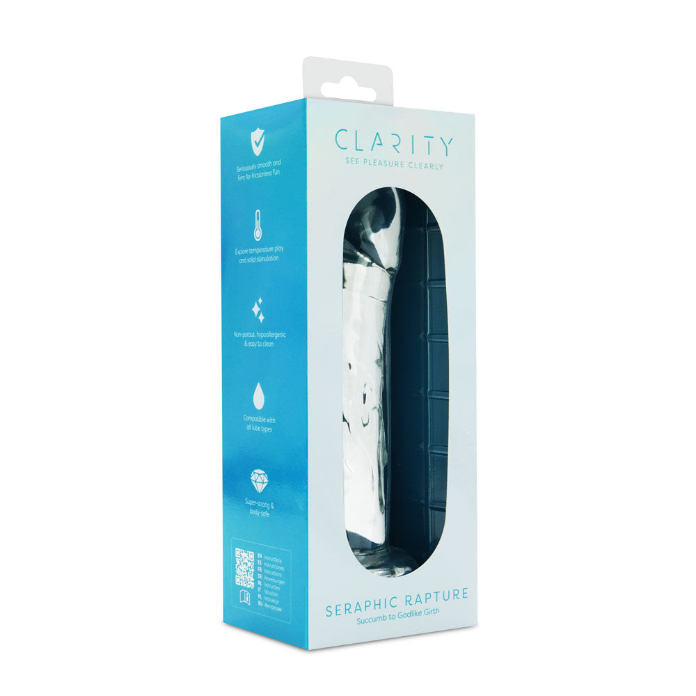 Seraphic Rapture – Handblown Borosilicate Glass 7 Inch Sculpted Dildo