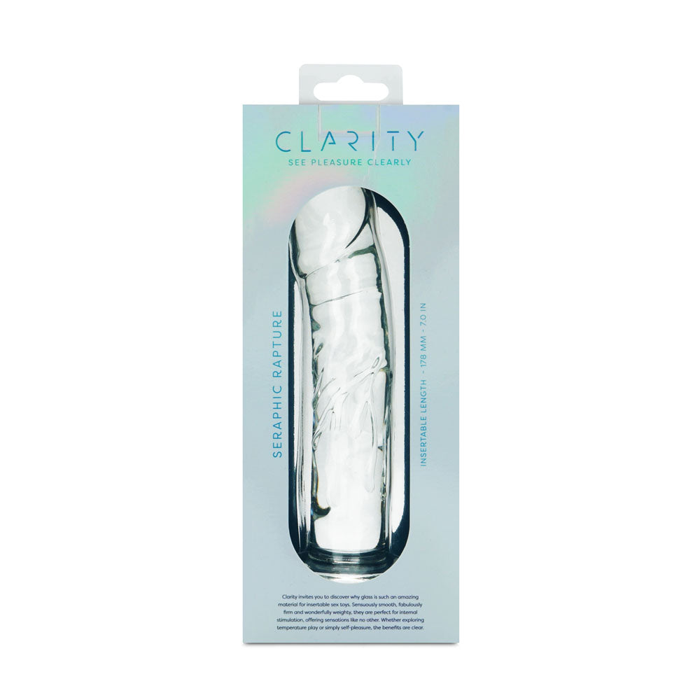 Seraphic Rapture – Handblown Borosilicate Glass 7 Inch Sculpted Dildo