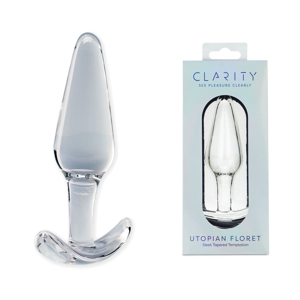 Utopian Floret – Handcrafted 4.3 Inch Glass Butt Plug