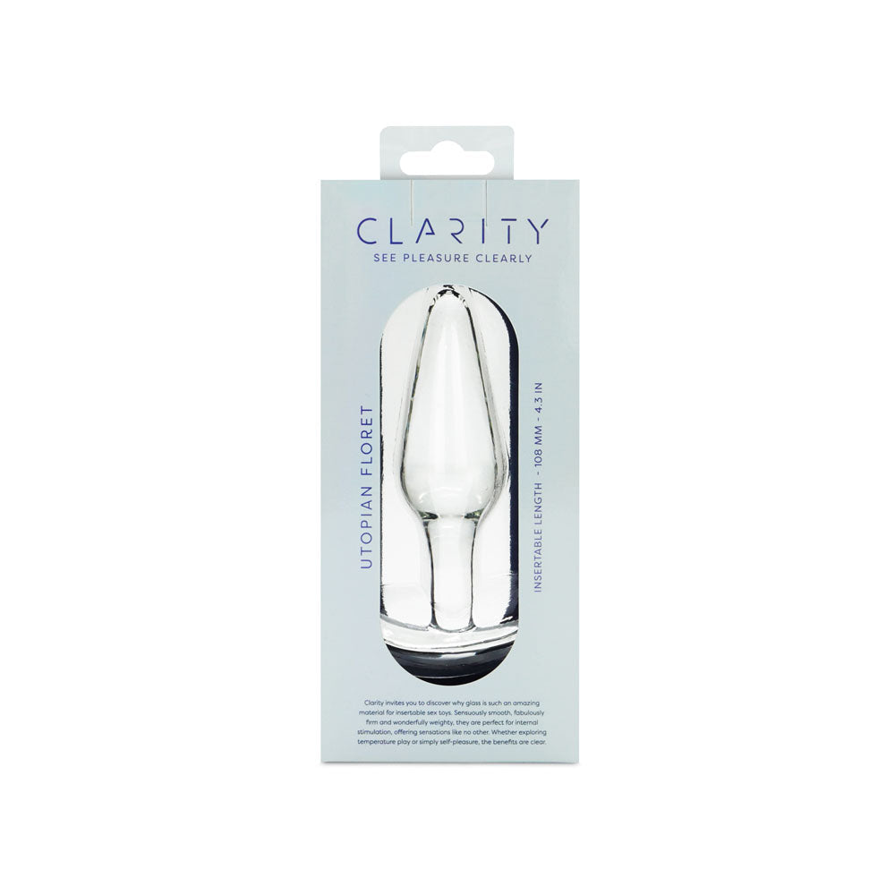 Utopian Floret – Handcrafted 4.3 Inch Glass Butt Plug