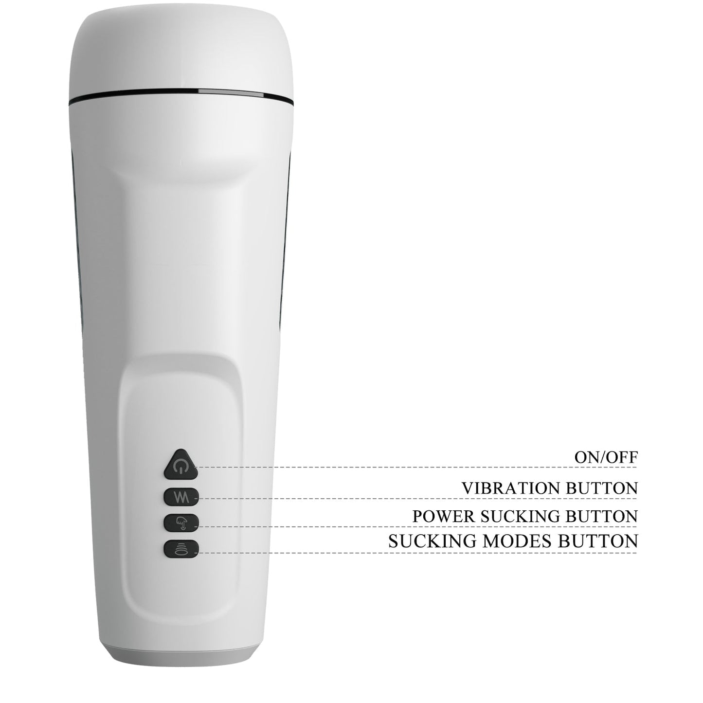 Sienna Rechargeable Masturbator – 3 Suction Settings and 12 Vibration Modes Masturbator