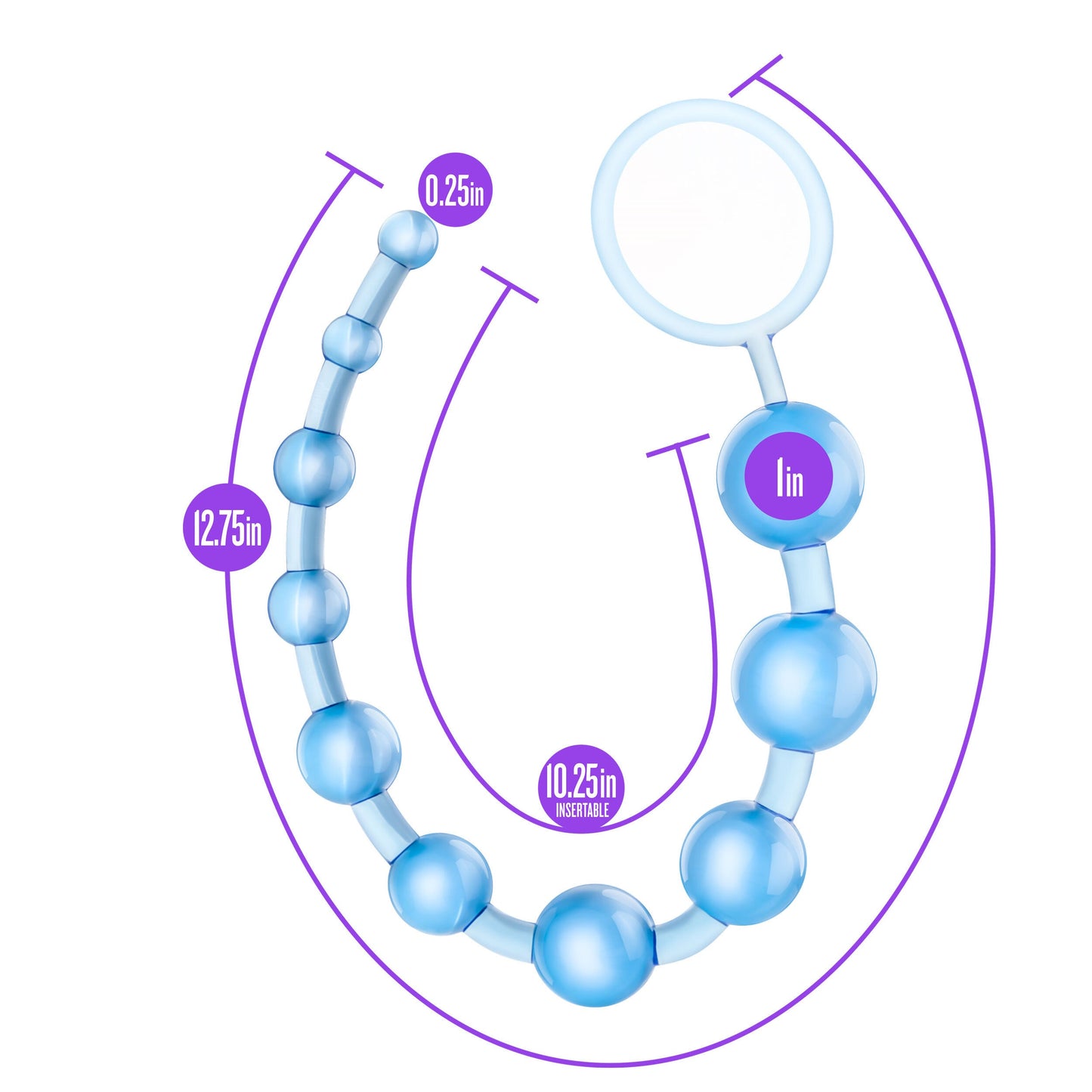 B Yours Basic Beads Blue 10 Gradual Beads