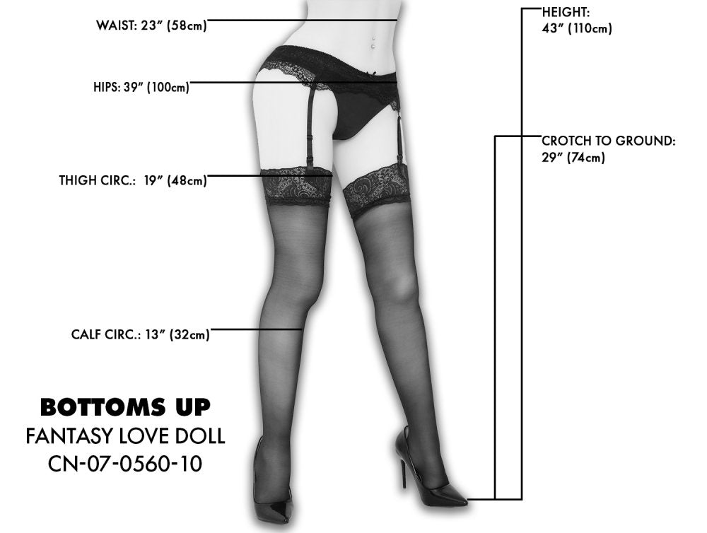 Mistress Bottoms Up Poseable Legs Realistic Lifelike Sex Doll M43 Inch with Dual Openings and Accessories