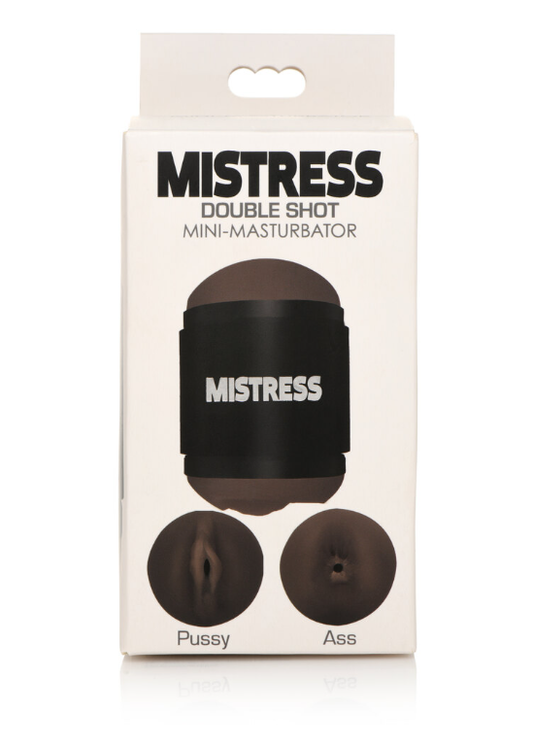 Mistress Double Shot Mini Masturbators Pussy and Ass Dark Tone Compact Ergonomic Design > Sex Toys For Men > Masturbators > Manual