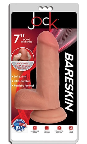 Jock 7 Inch Bareskin Dong with Balls Vanilla