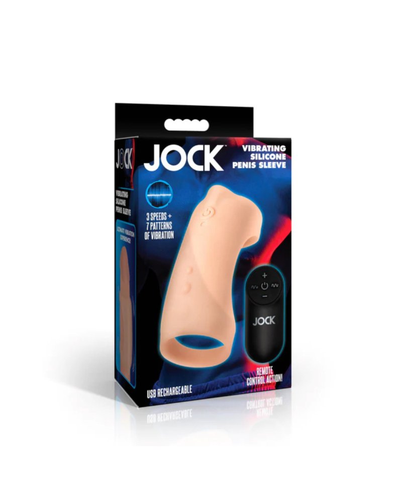 JOCK Vibrating Silicone Penis Sleeve – Vibrating Penis Sleeve