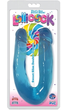 Lollicock Sweet Slim Double Dipper Berry Blue Ultra Premium PVC Tapered U-Shape Design