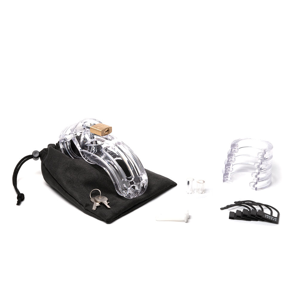 Cockcage The Curve Clear Chastity Device 9.5cm x 3.8cm