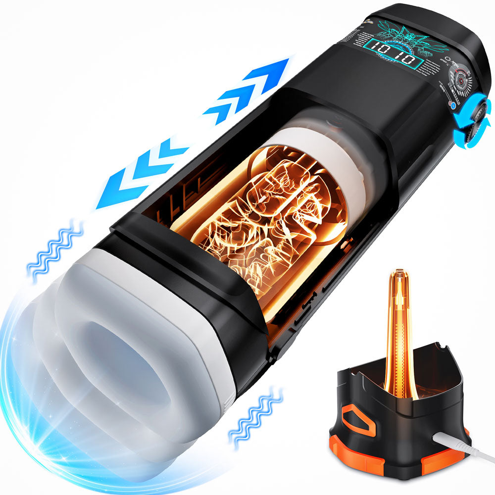 Cyberskin B-Titan Thrusting and Vibrating Auto Masturbator with Heater