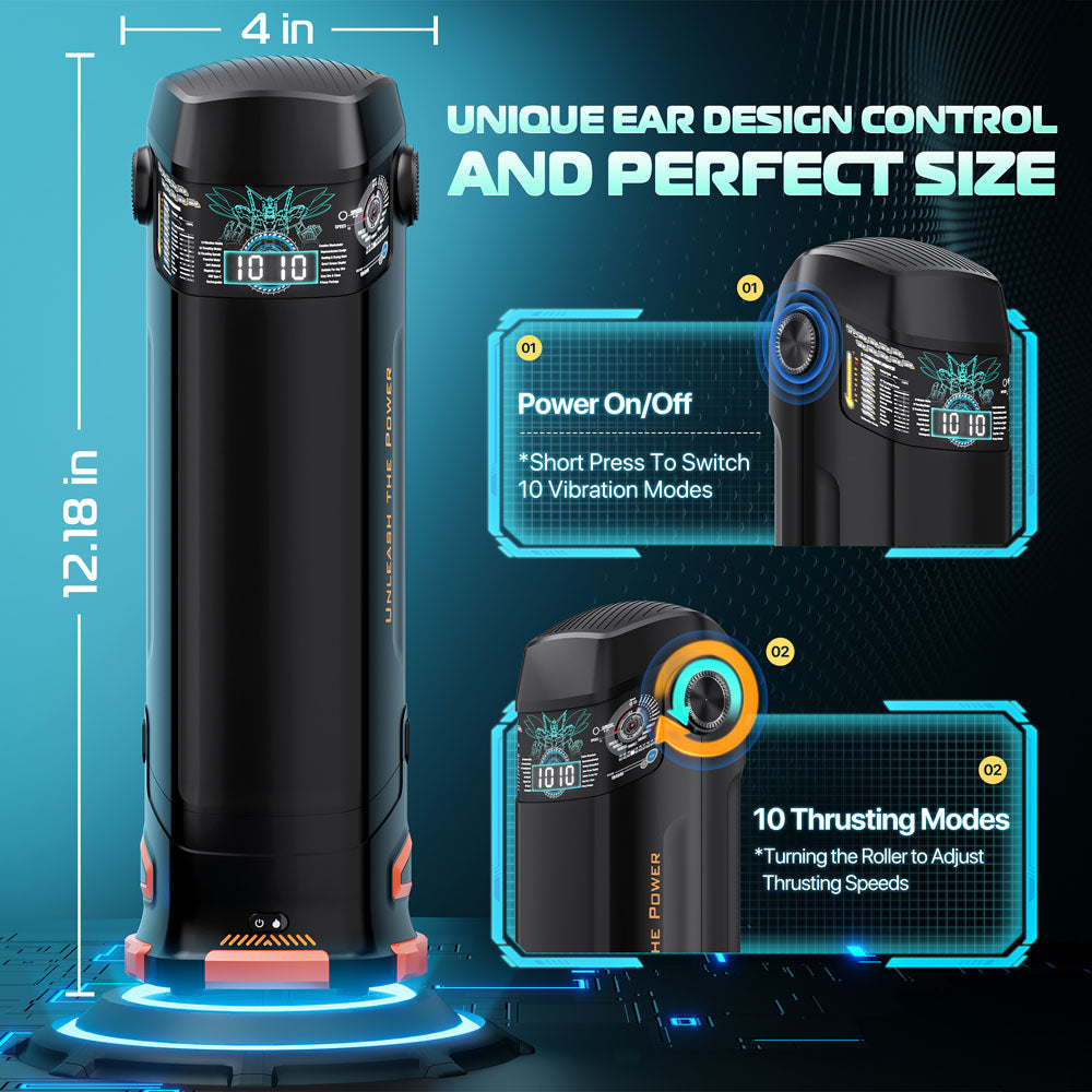 Cyberskin B-Titan Thrusting and Vibrating Auto Masturbator with Heater