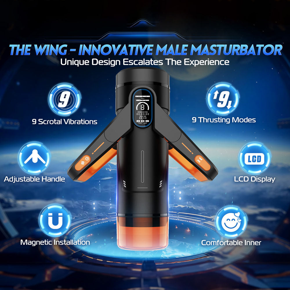 CyberSkin The Wing 29cm Thrusting Auto Masturbator with Heater
