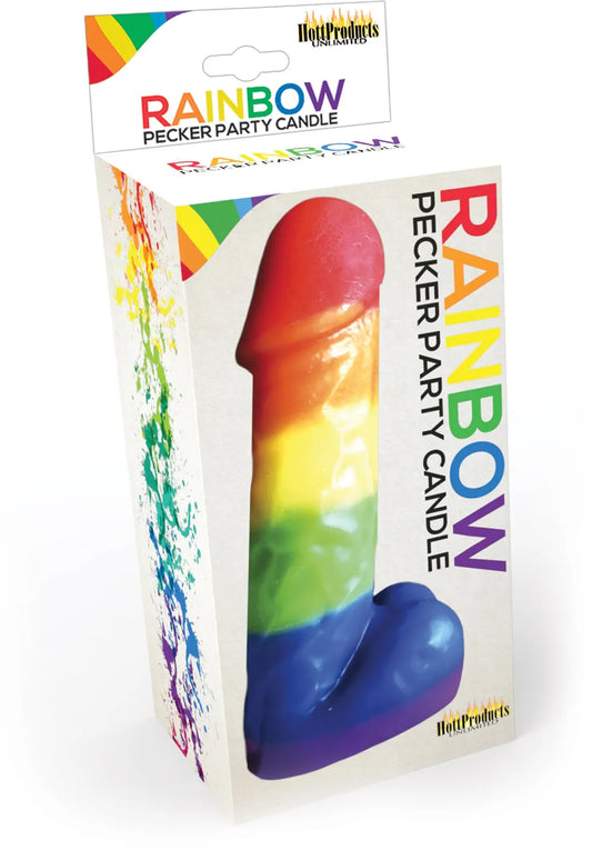 Rainbow Pecker Party Candle – 7 Inch Fun Shaped Candle