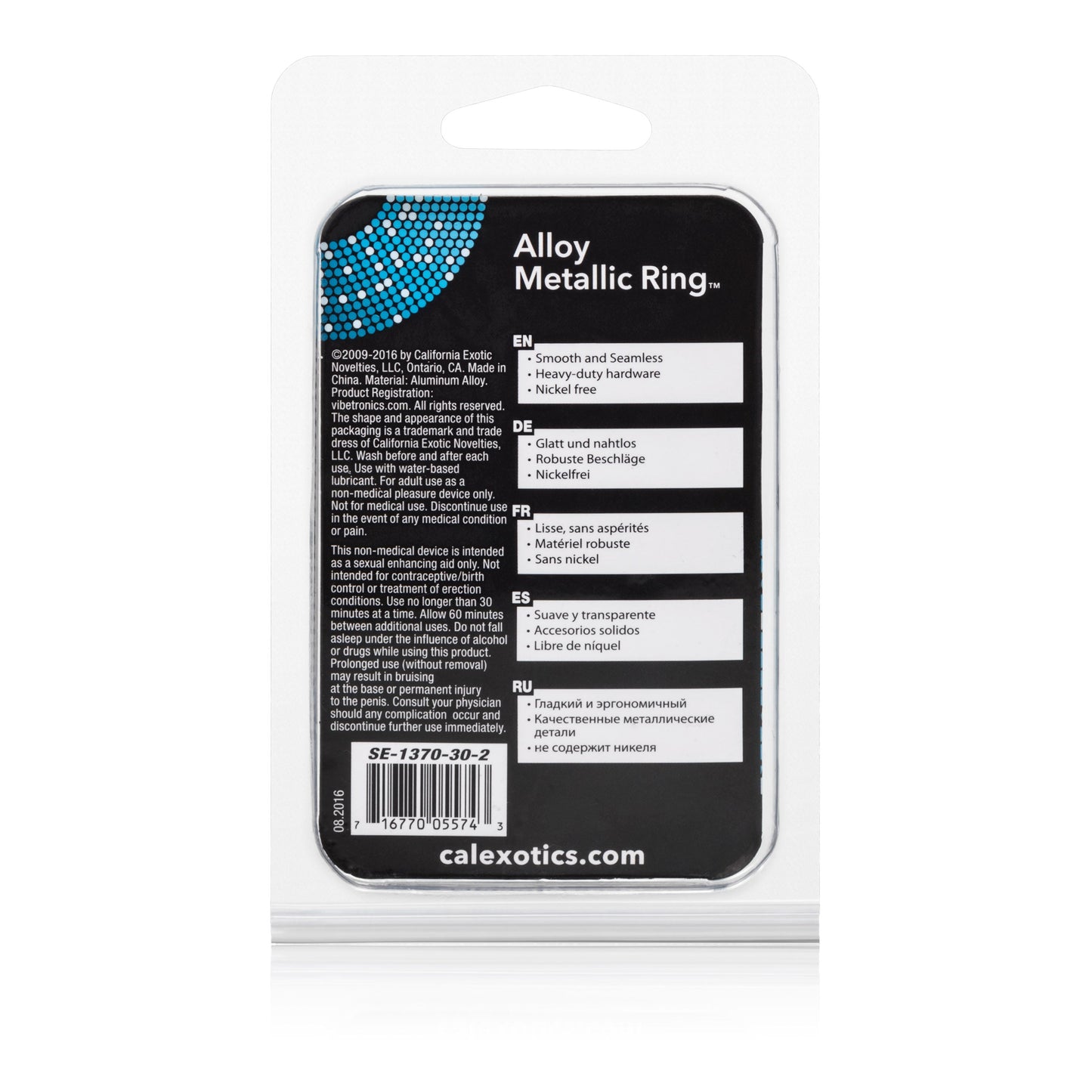 CalExotics Alloy Metallic Extra Large – Smooth Seamless Cock Ring