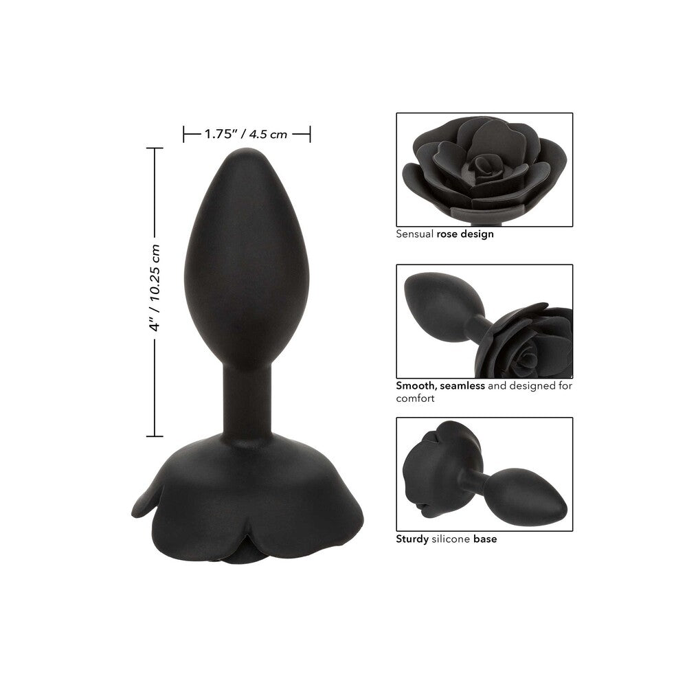 Forbidden Large Rose Anal Plug – Body-Safe Silicone Large Butt Plug