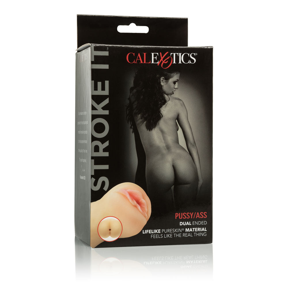 CalExotics Realistic Stroke It Pussy and Ass Masturbator Sleeve