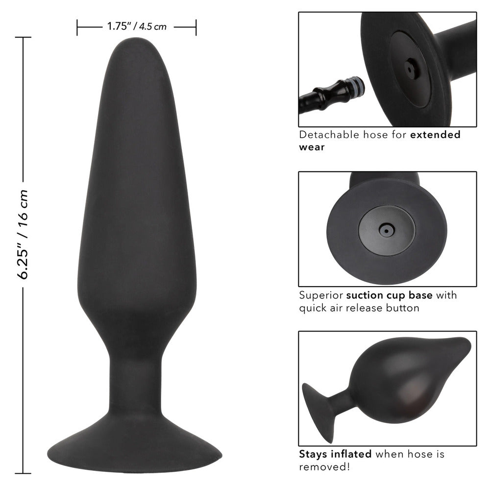 CalExotics XL Silicone Inflatable Plug – Inflatable Anal Plug with Detachable Hose and Squeeze Bulb