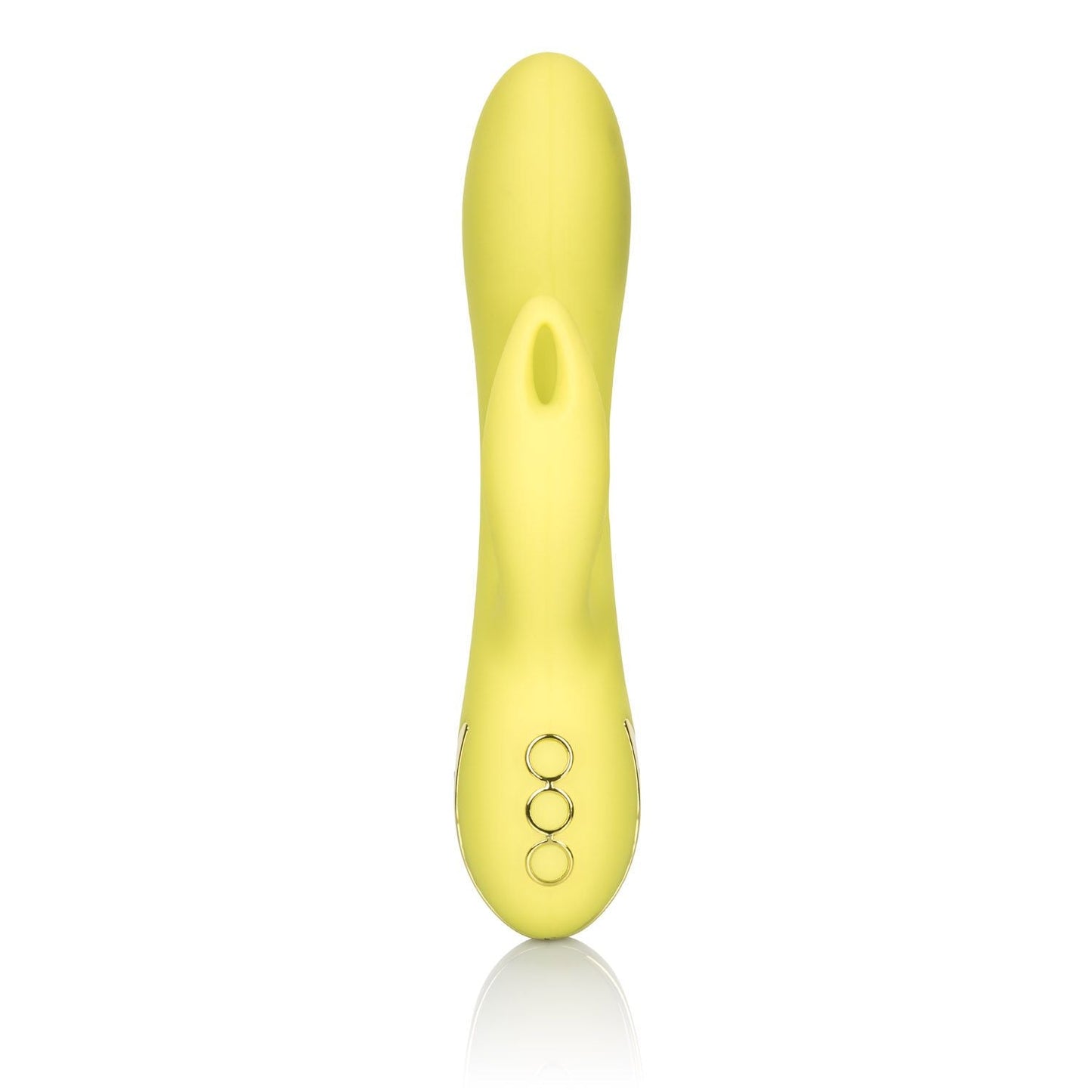 California Dreaming Venice Vixen Yellow Silicone Massager with 10 Vibration Functions and Waterproof Design