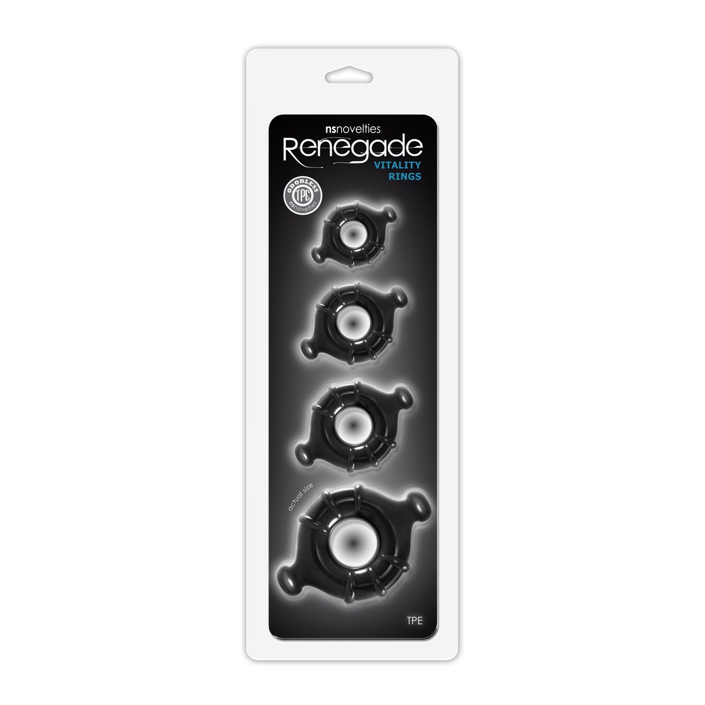 Renegade Vitality Cock Rings Set of Four Sizes