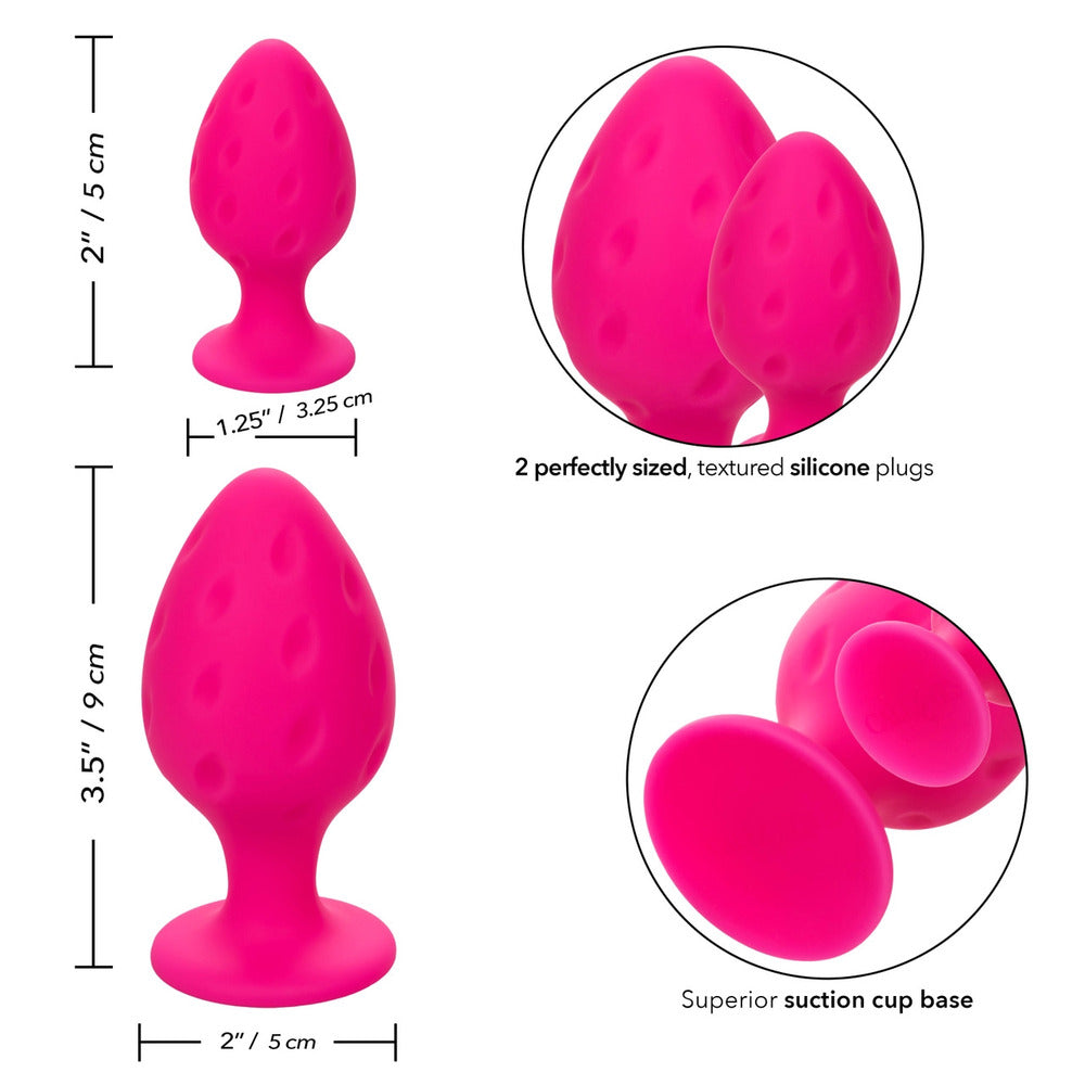 Cheeky Butt Plug Duo (Pink) – Playful Butt Plug Set