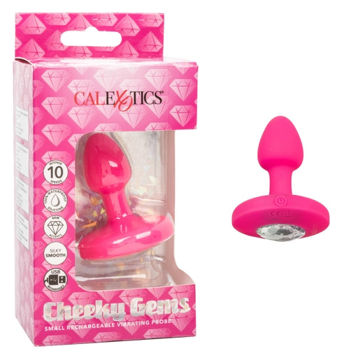 Cheeky Gems Small Rechargeable Vibrating Probe – Flexible Silicone Probe Vibrator