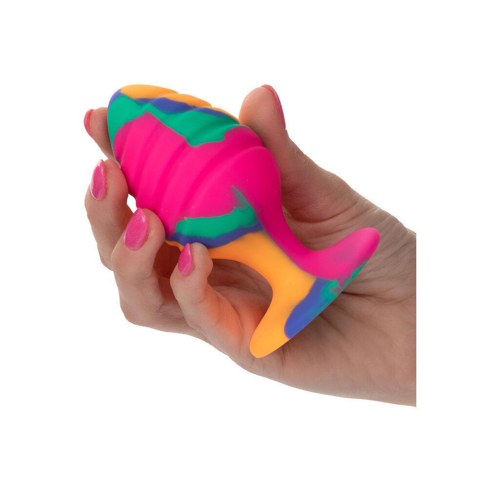 Cheeky Large Swirl Tie Dye – Colorful Large Butt Plug