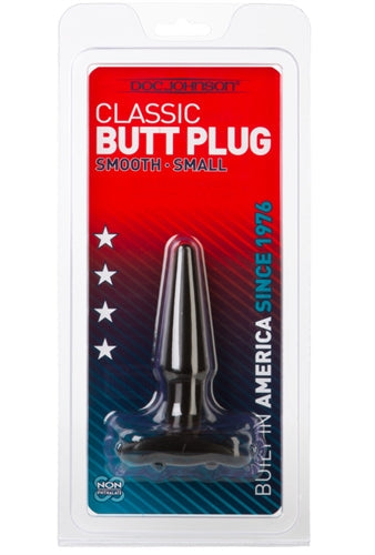 Classic Smooth Butt Plug Small Black