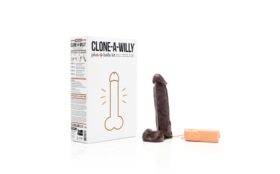 Clone a Willy Plus Balls Kit Deep Skin Tone Vibrating Silicone Replica