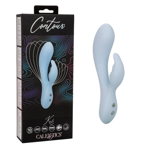 Contour Kali Flexible Dual Massager in Light Blue with 10 Vibration Functions and Rechargeable
