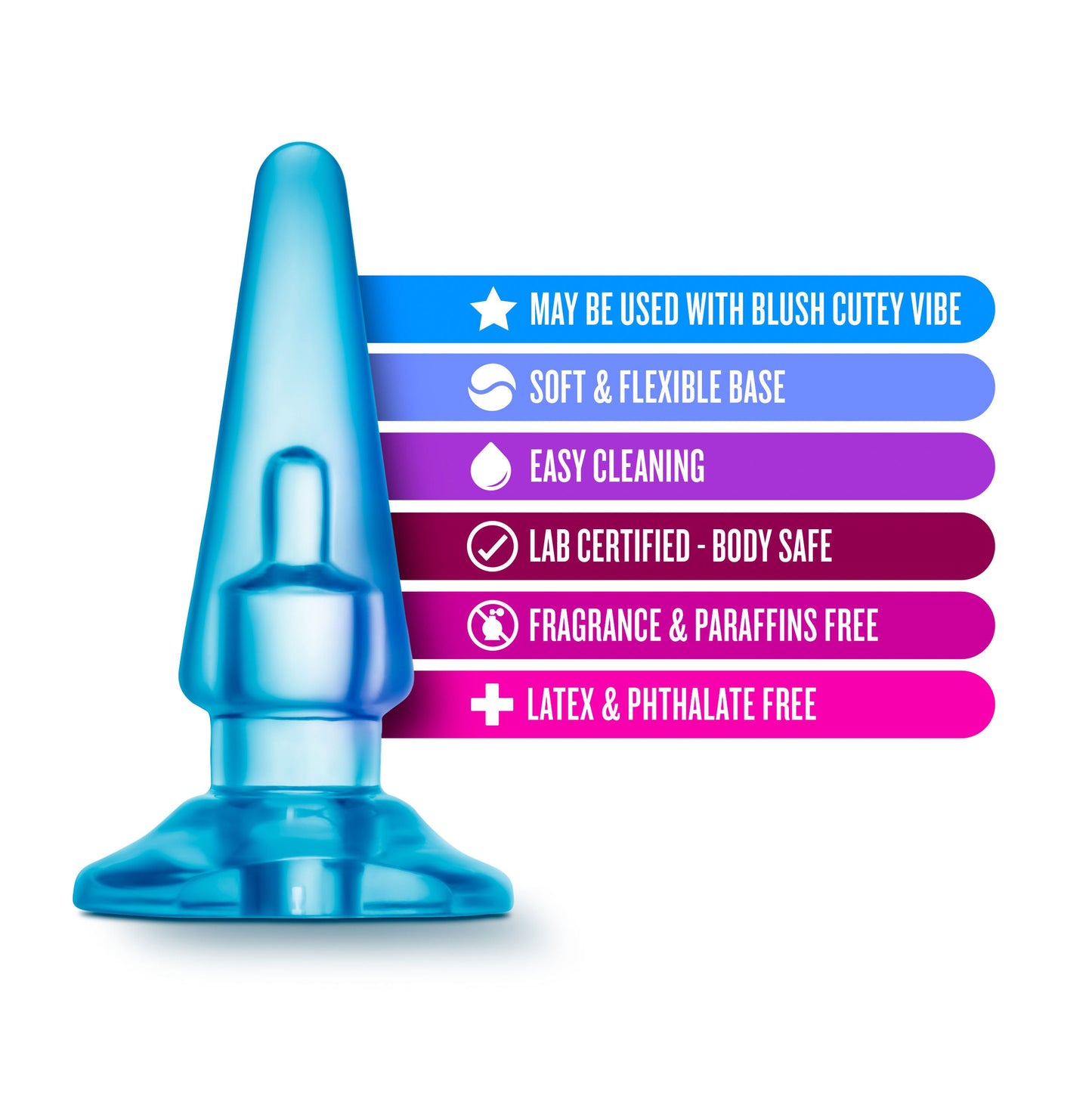 B Yours Basic Blue Anal Plug for Beginners and Kegel Exercise