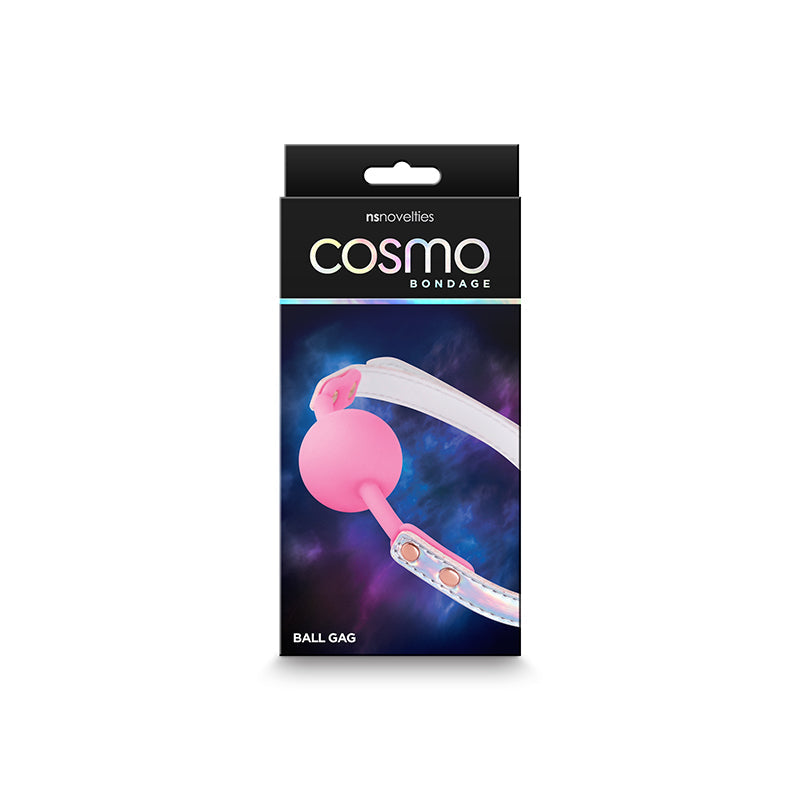 Cosmo Bondage Ball Gag Rainbow 62.3cm Metallic Pink Restraint
