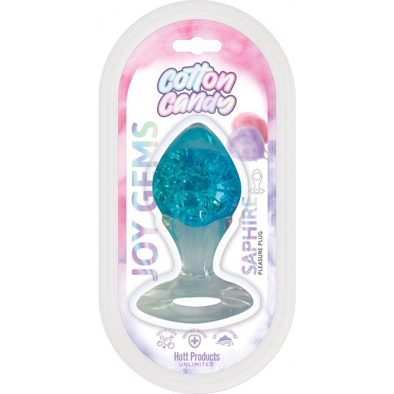 Cotton Candy Joy Gems Sapphire Butt Plug With Gemstone Design