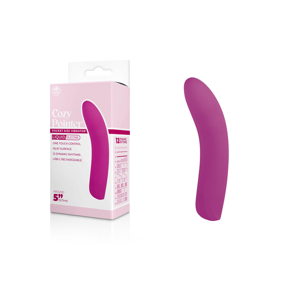 Cozy Pointer – Silicone 10 Rhythm Rechargeable 5 Inch Vibrator