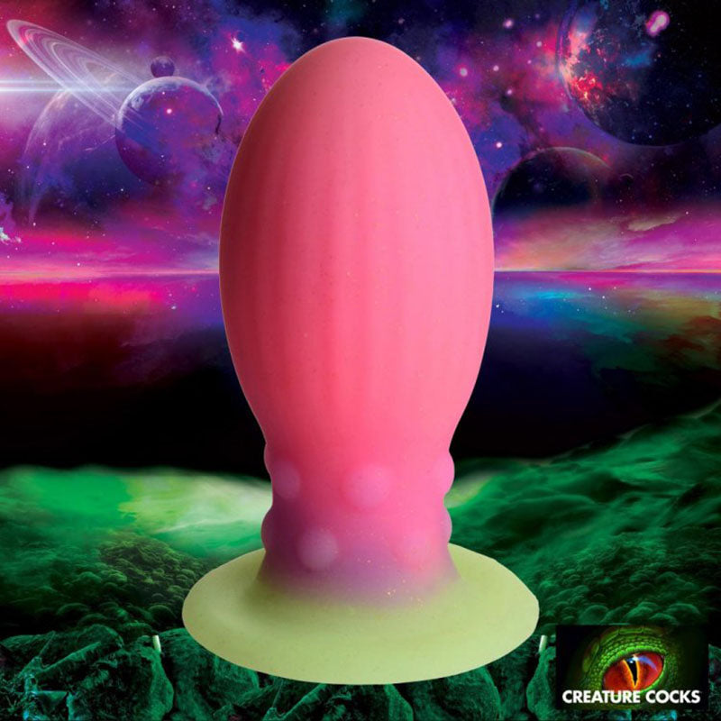Creature Cocks Xeno Egg (Glow in Dark) – Ribbed Alien Egg Vibrator 4.5 inch