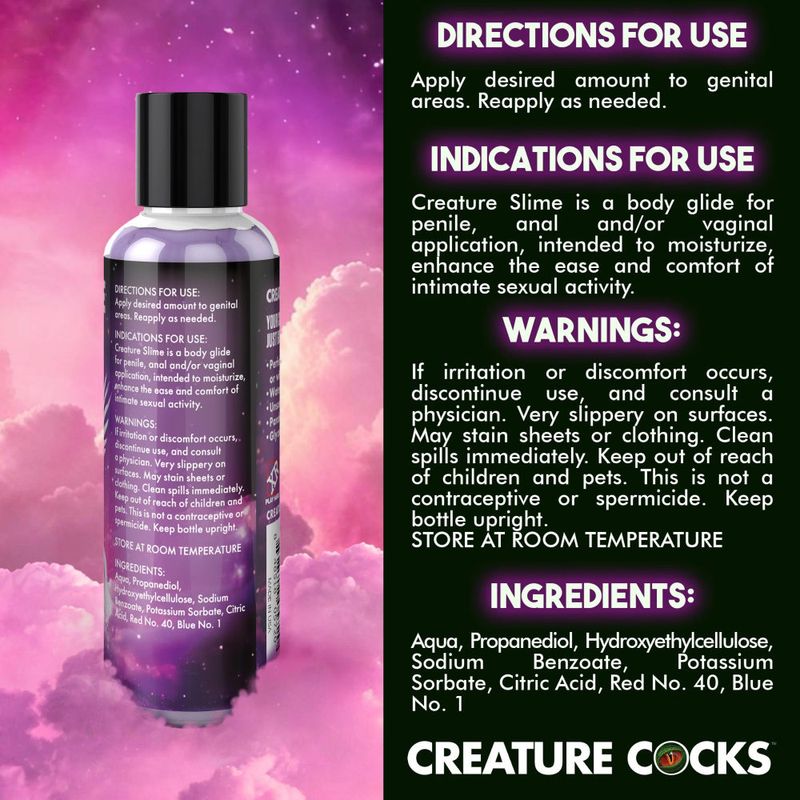 Creature Slime Purple Water Based Lubricant 4 Ounce (118ml)